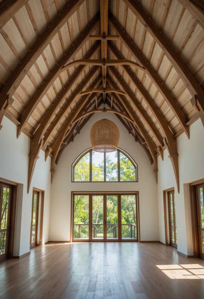 Look Up at Vaulted Wooden Ceilings