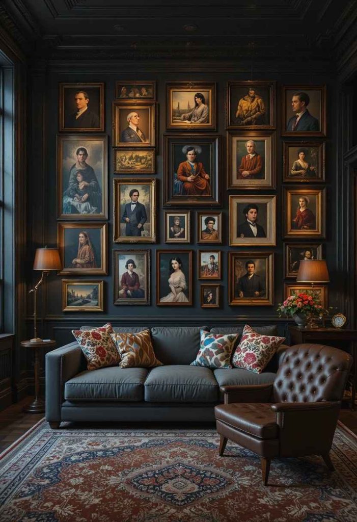 Salon Style Floor to Ceiling