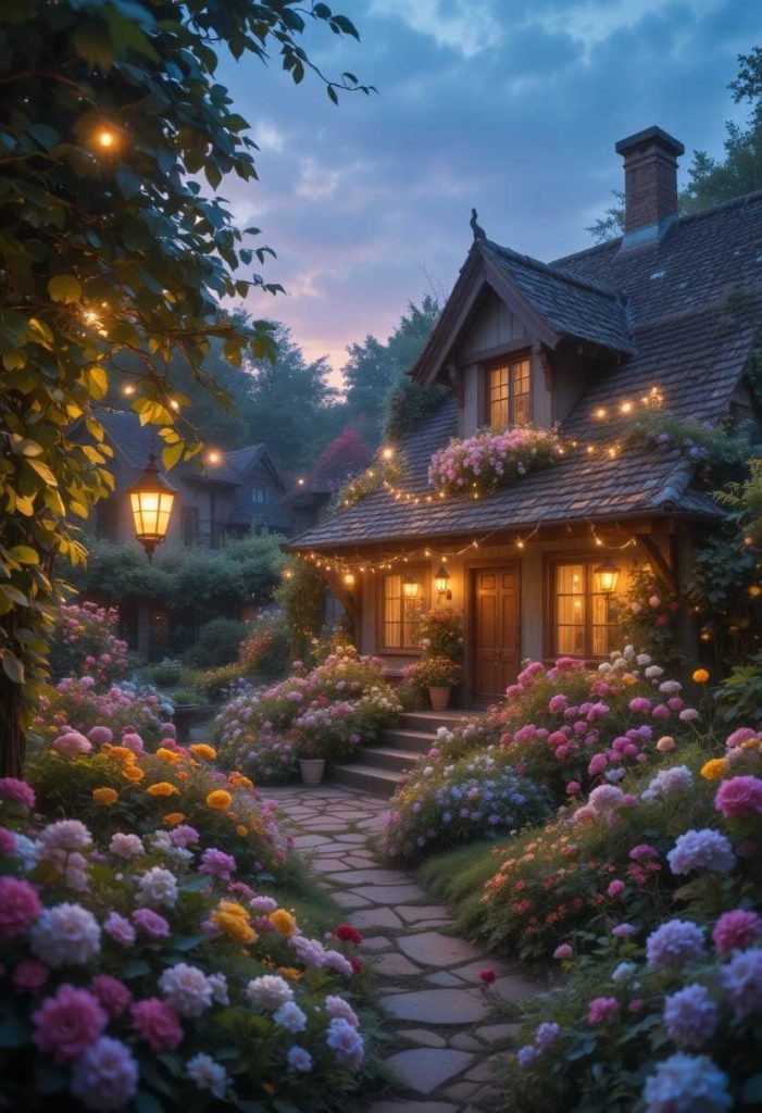 Add Twinkling Garden Lights