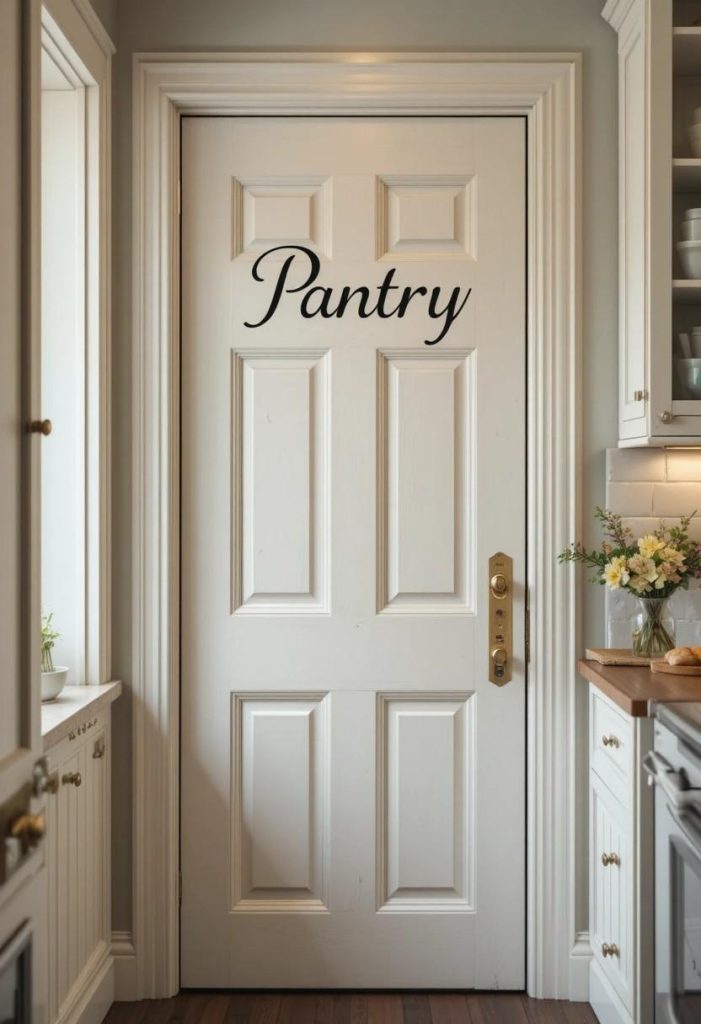 Pantry Door with Lettering