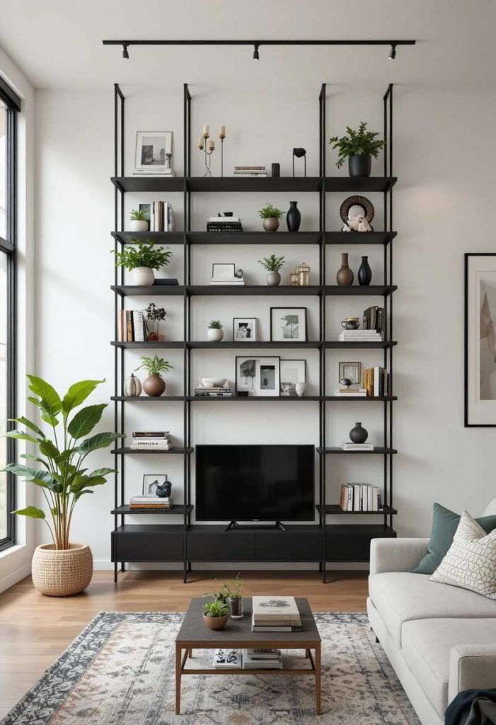 Floating Shelves With Tension Rod System: Storage That Doesn't Touch the Walls