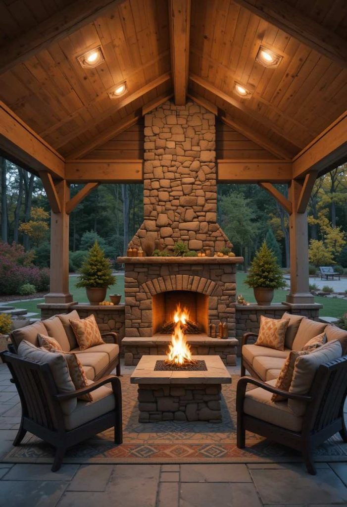 A Built-In Fireplace