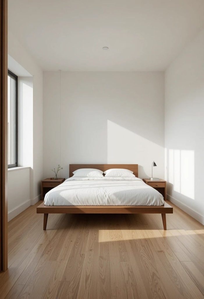 Choose a Platform Bed With Exposed Legs: Visible Floor Space Is Everything
