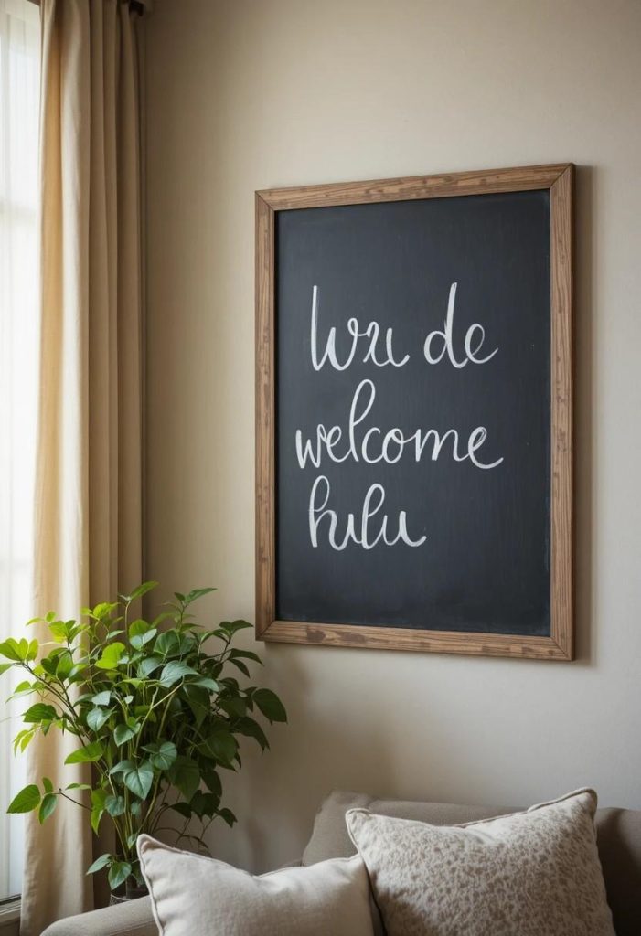 Hang a Framed Chalkboard or Message