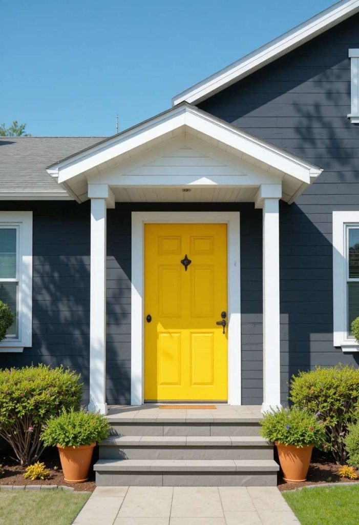 Sunny Yellow Cheerful Door