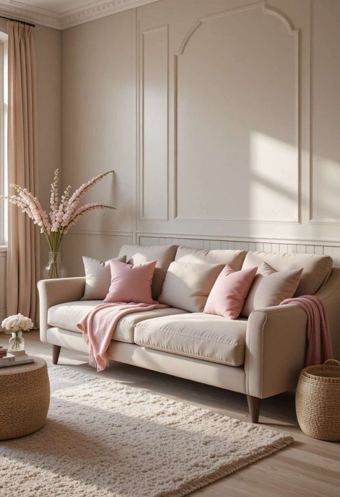Soft Blush and Greige