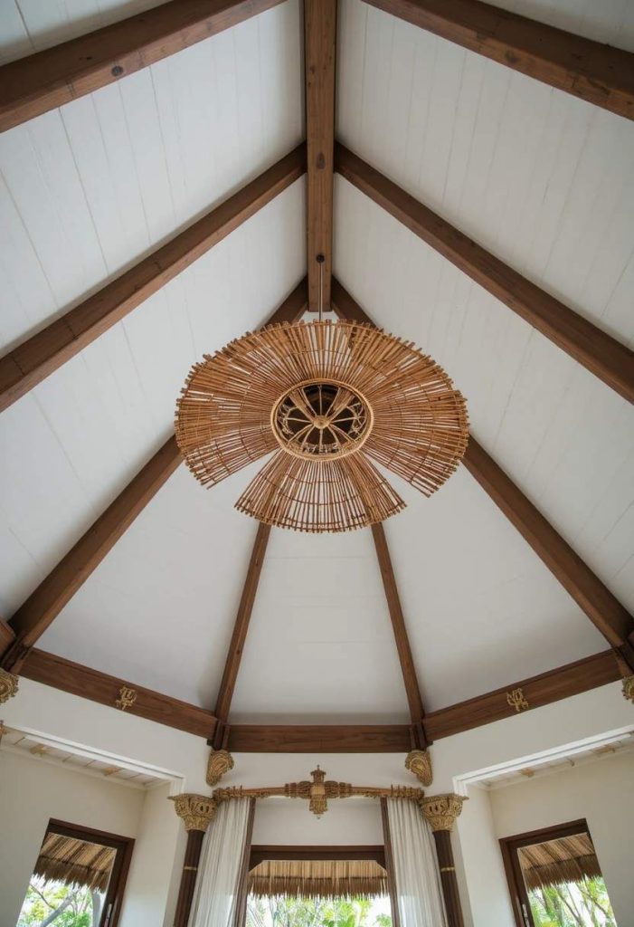 Crown the Room with a Woven Ceiling Fan