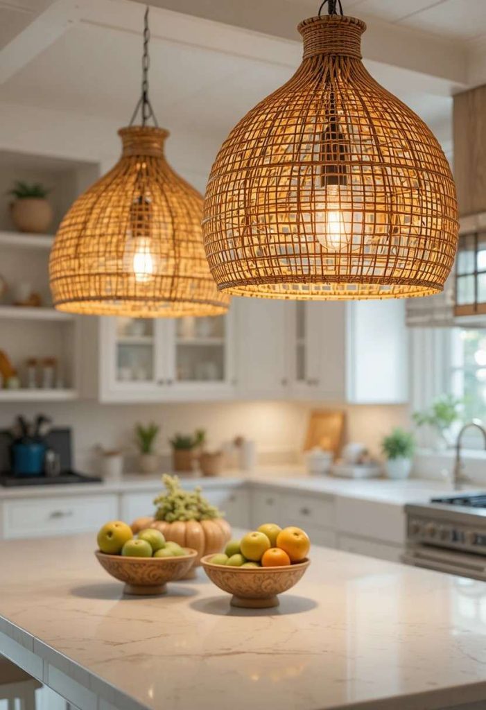 Natural Woven Pendant Lights