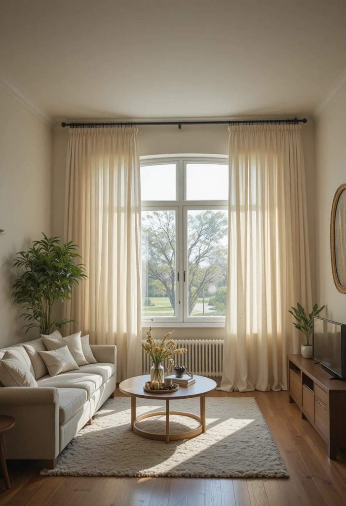 Curtain Height Hack on a Rental Budget: Ceiling-High Drama for Under $40