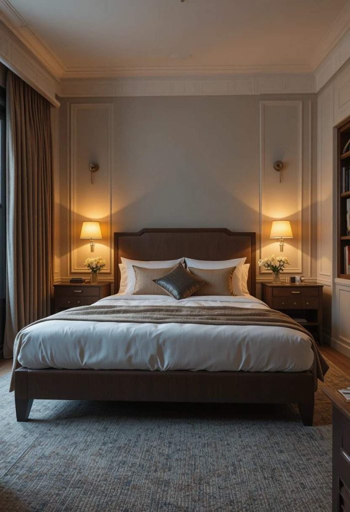 Install Wall Sconces Instead of Bedside Table Lamps: Free Up Every Surface