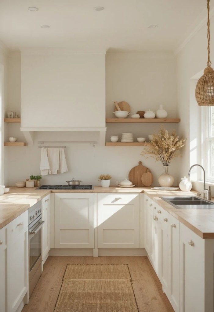 A Sandy Beige and White Palette