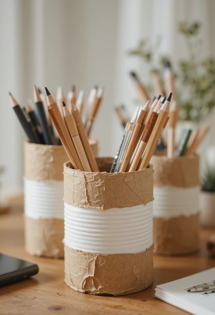 Upcycled Tin Can Organizers