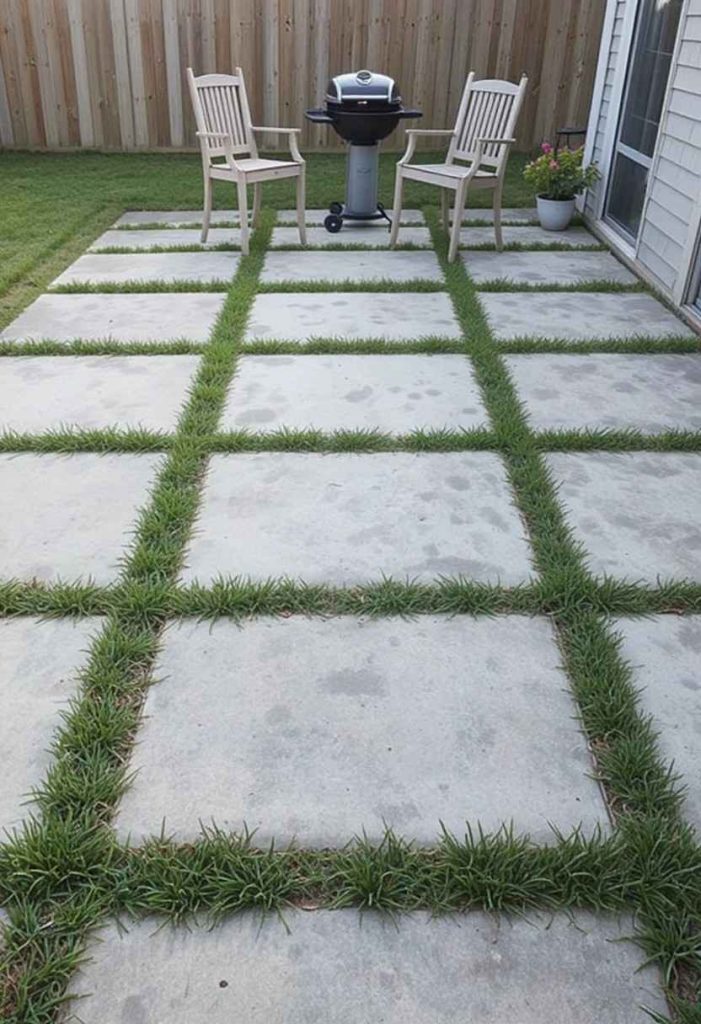 Set Down Concrete Pavers