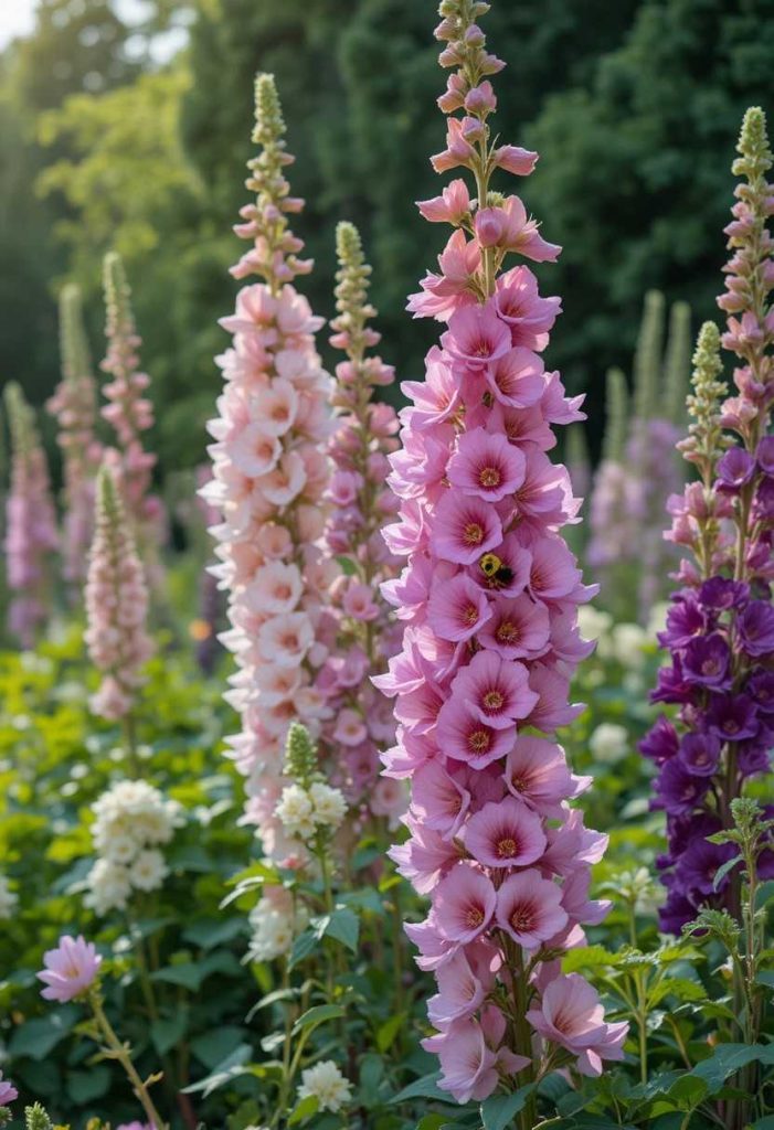 Welcome Foxgloves and Hollyhocks