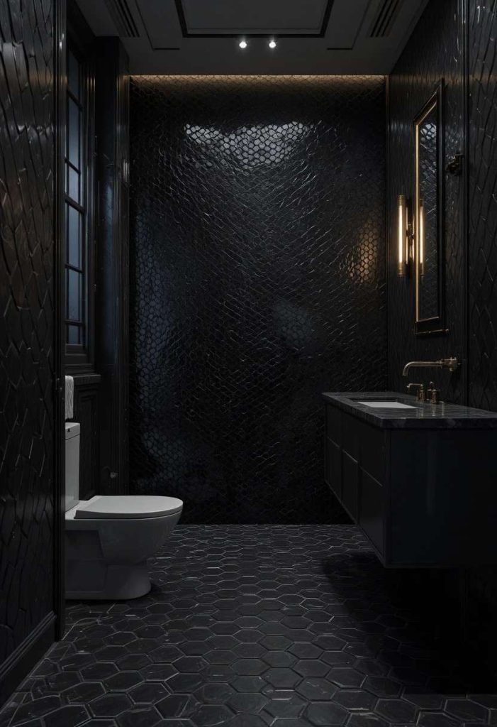Try Black Hexagon Tiles