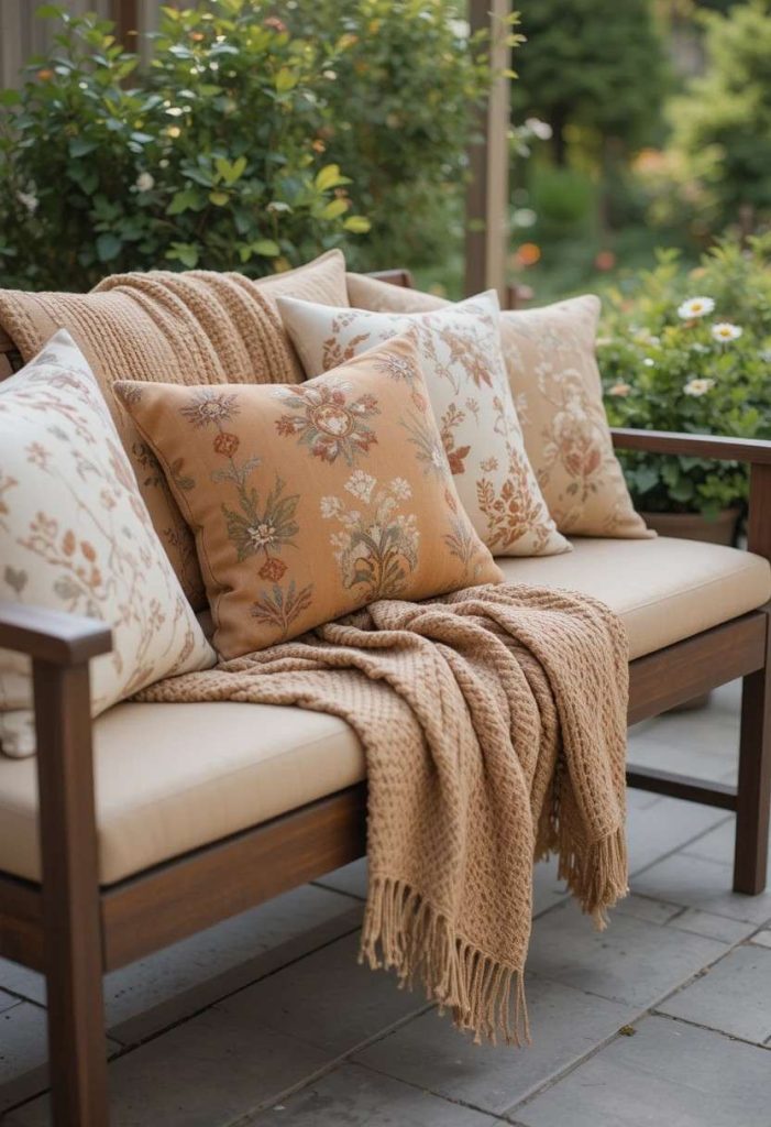 Add Soft Outdoor Cushions and Throws