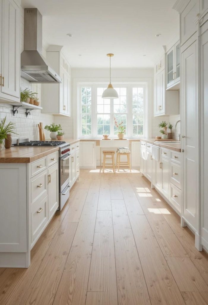 Light Oak Flooring with a Sun Bleached Finish