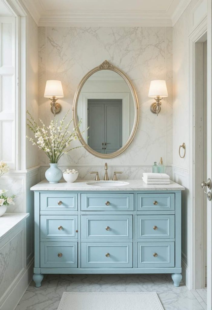 Add a Light Blue Vanity