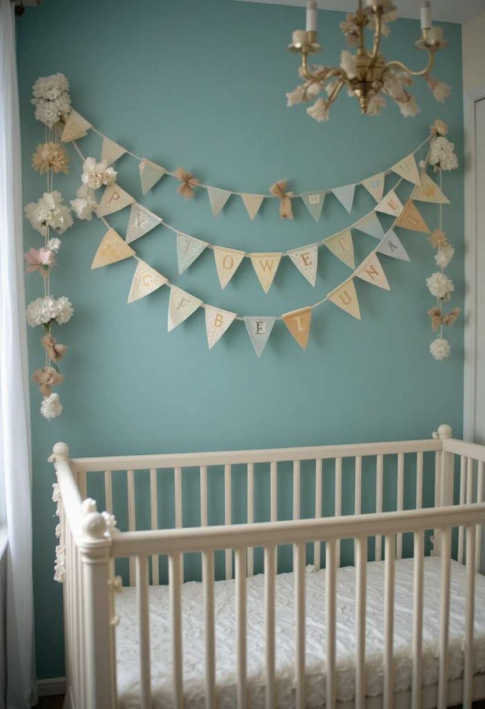 Add Sweet Bunting or Garland