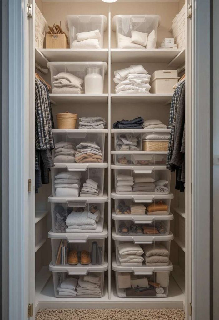 Use Clear Bins for Visibility