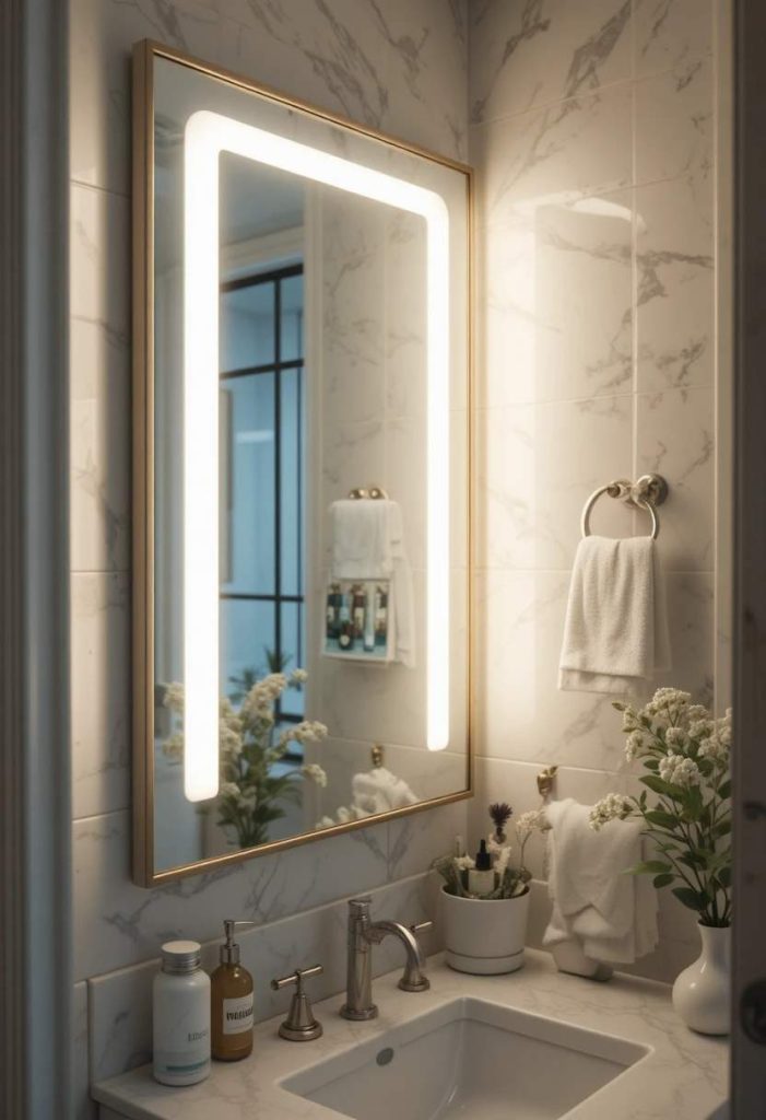 Use a Lit Vanity Mirror
