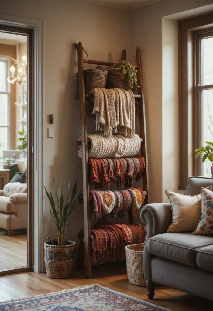 Add a Cozy Blanket Ladder