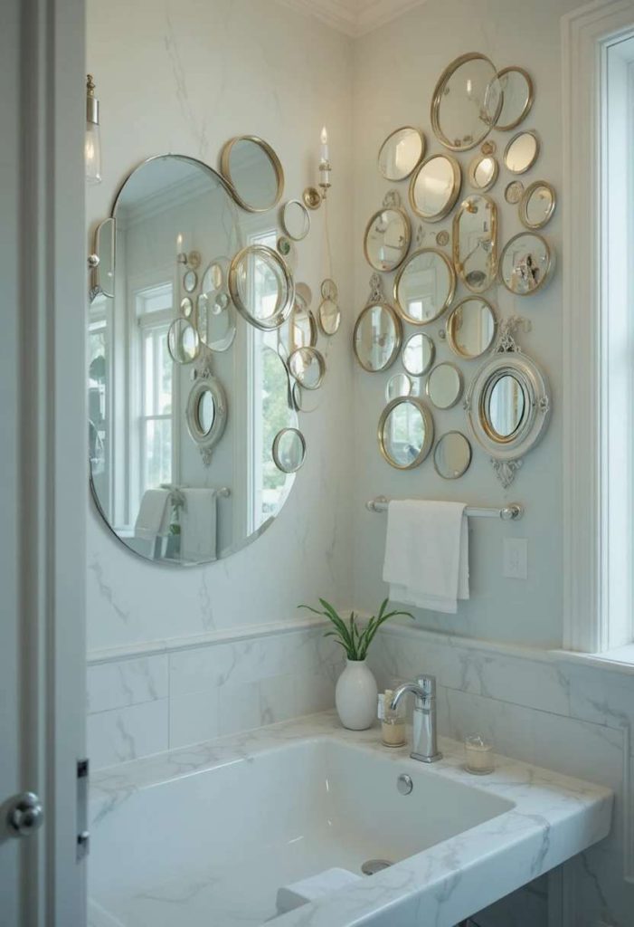 Hang a Round Mirror Cluster