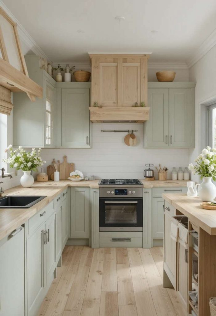 Mix Oak With Soft Green