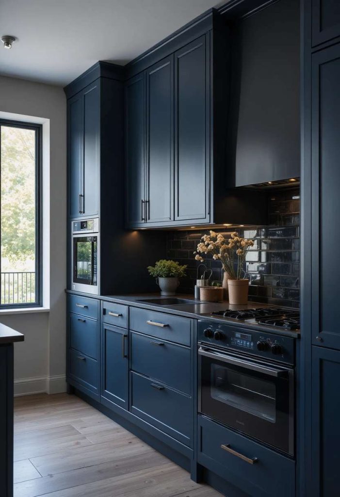 Mix Navy With Black Accents