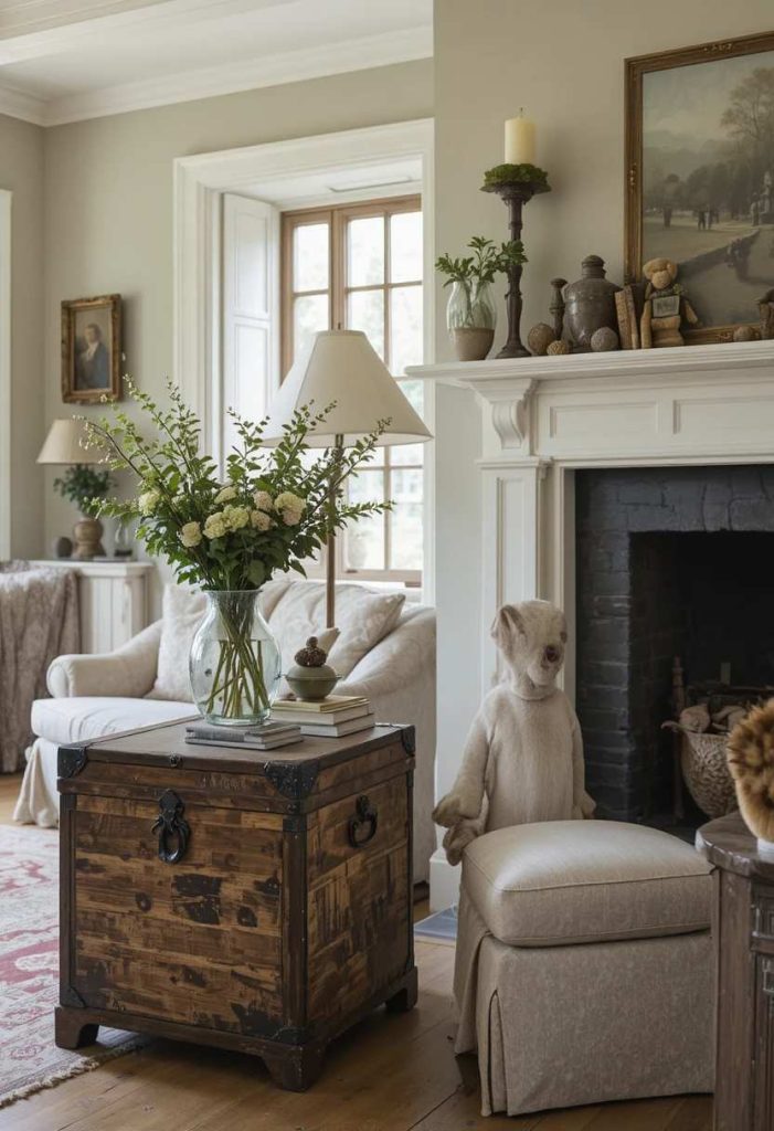 Add a Vintage Trunk or Table