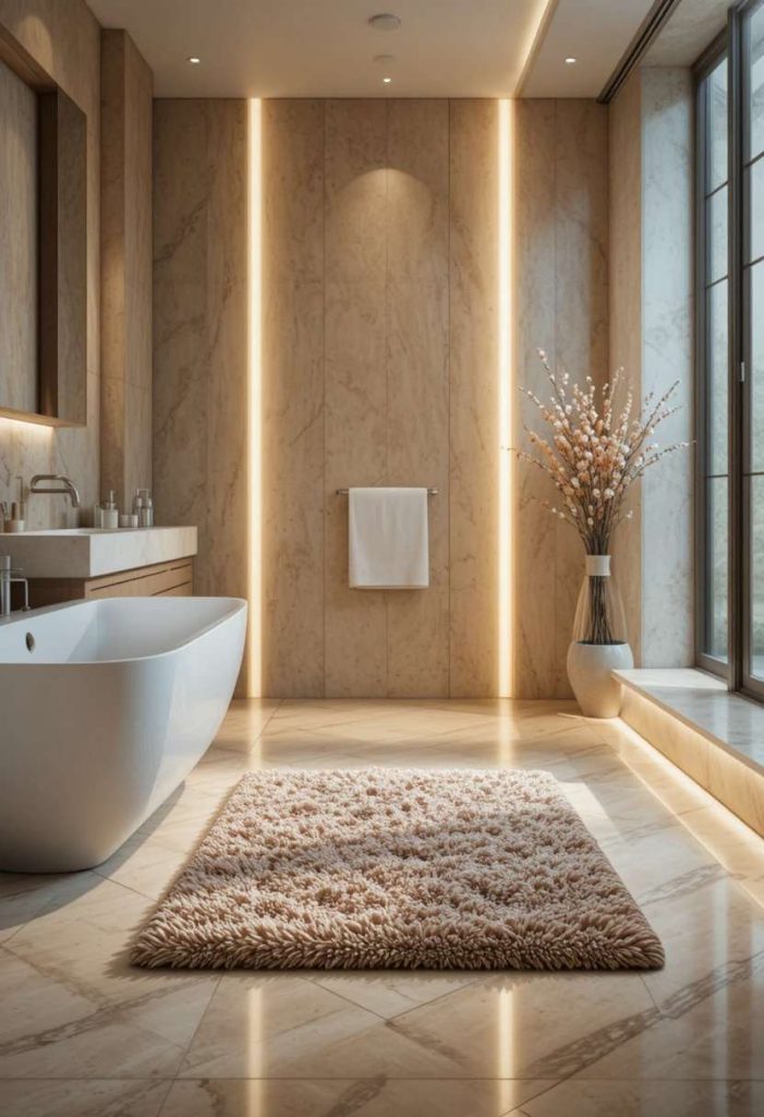 Add a Soft Bath Mat