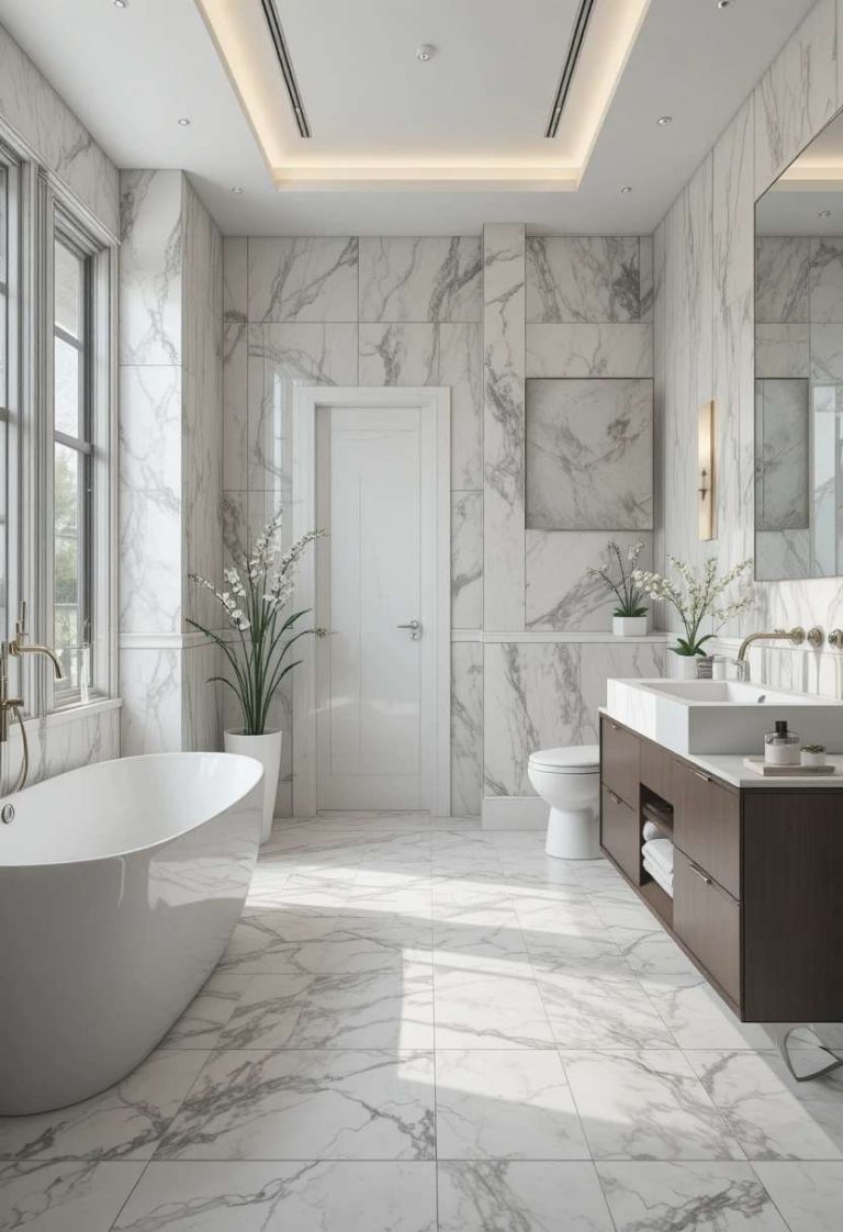 Modern Bathroom Floor Tile Ideas