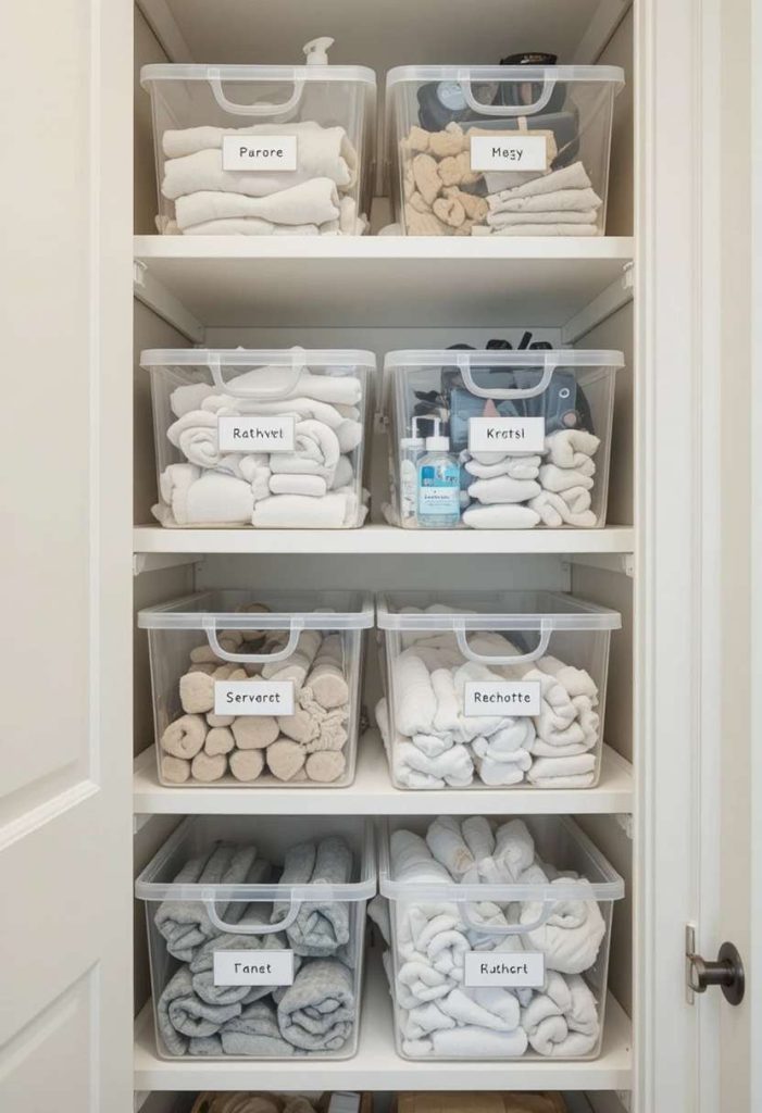 Use Clear or Labeled Bins
