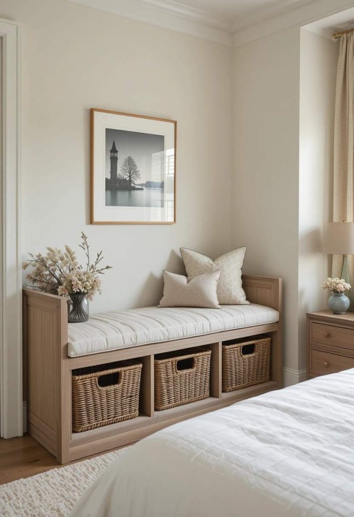 Add Woven Baskets Beneath