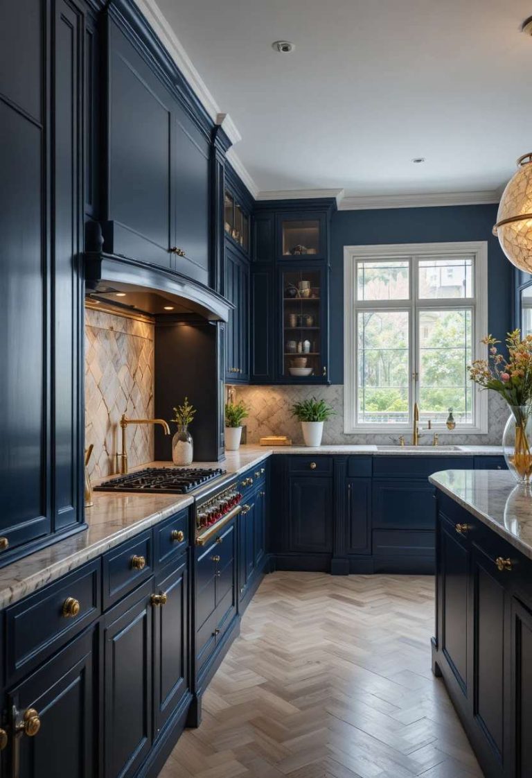 Navy Blue Kitchen Cabinet Ideas