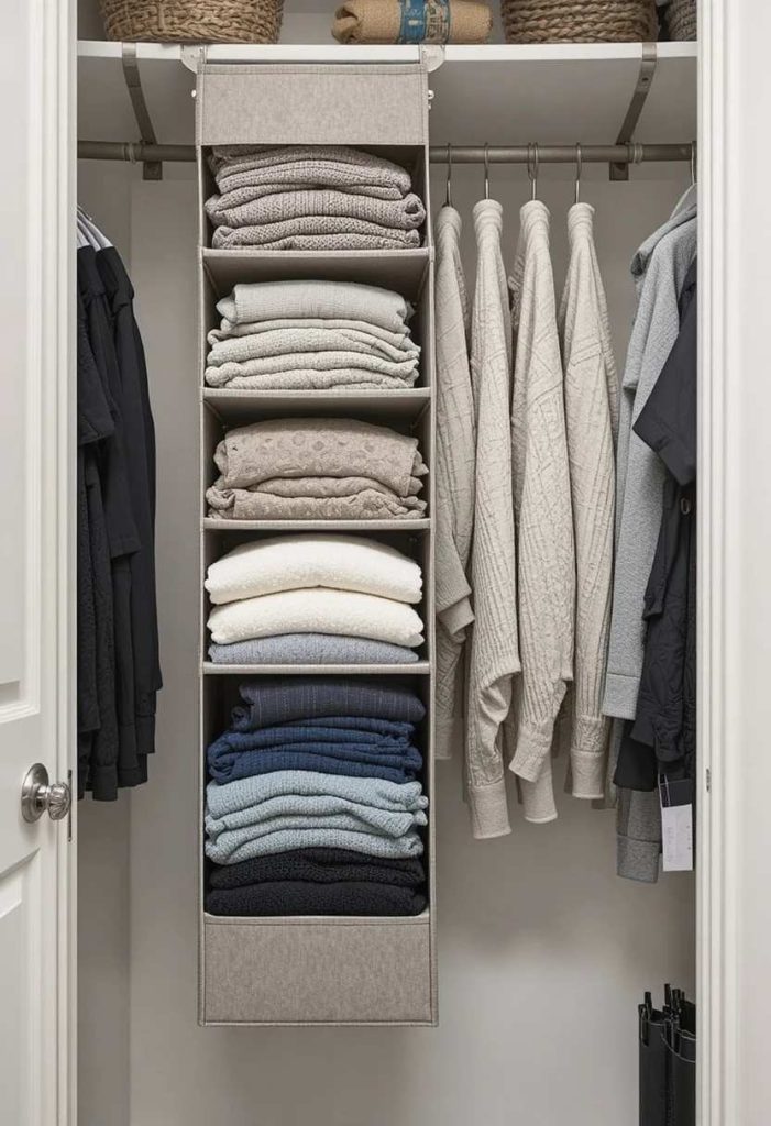 Add a Hanging Shelf Organizer