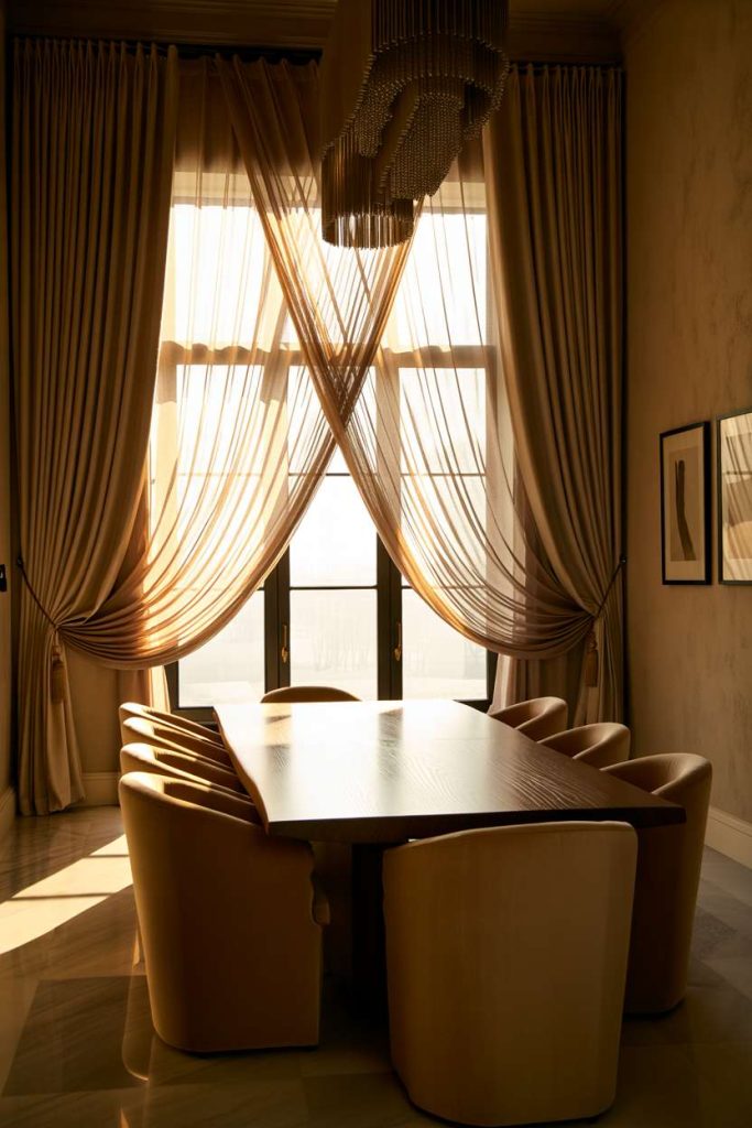 Add Floor-to-Ceiling Curtains