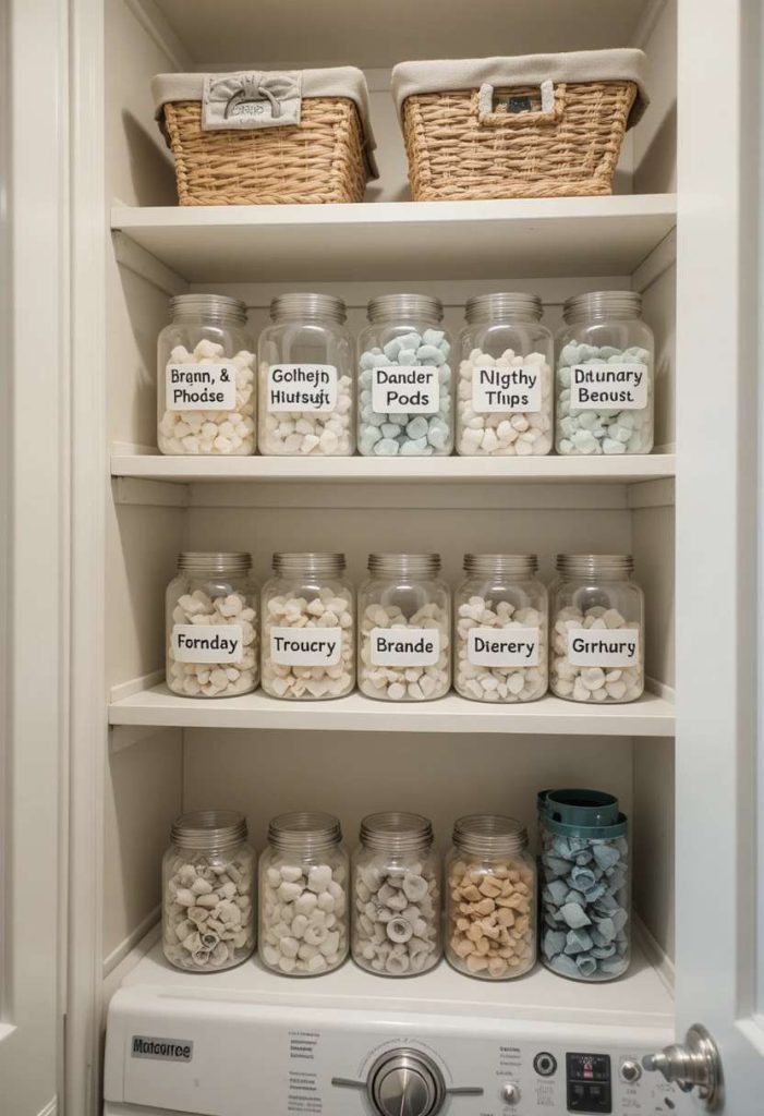 Use Clear or Labeled Jars