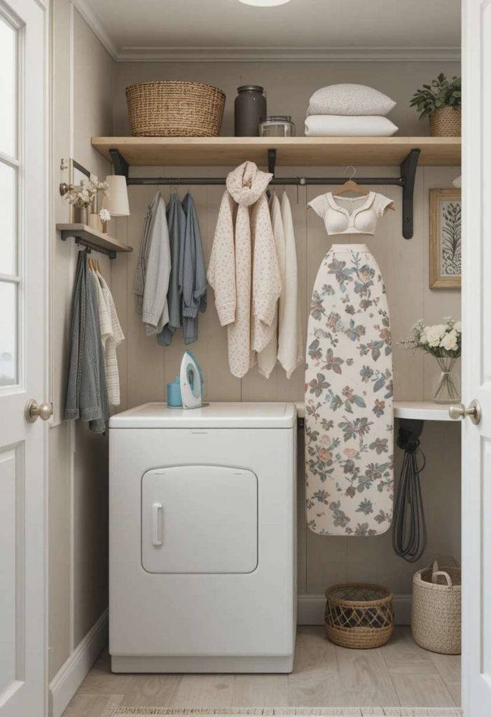 Add a Fold-Down Ironing Board