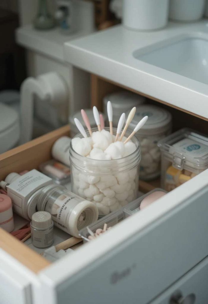 Add a Cotton and Q-Tip Container