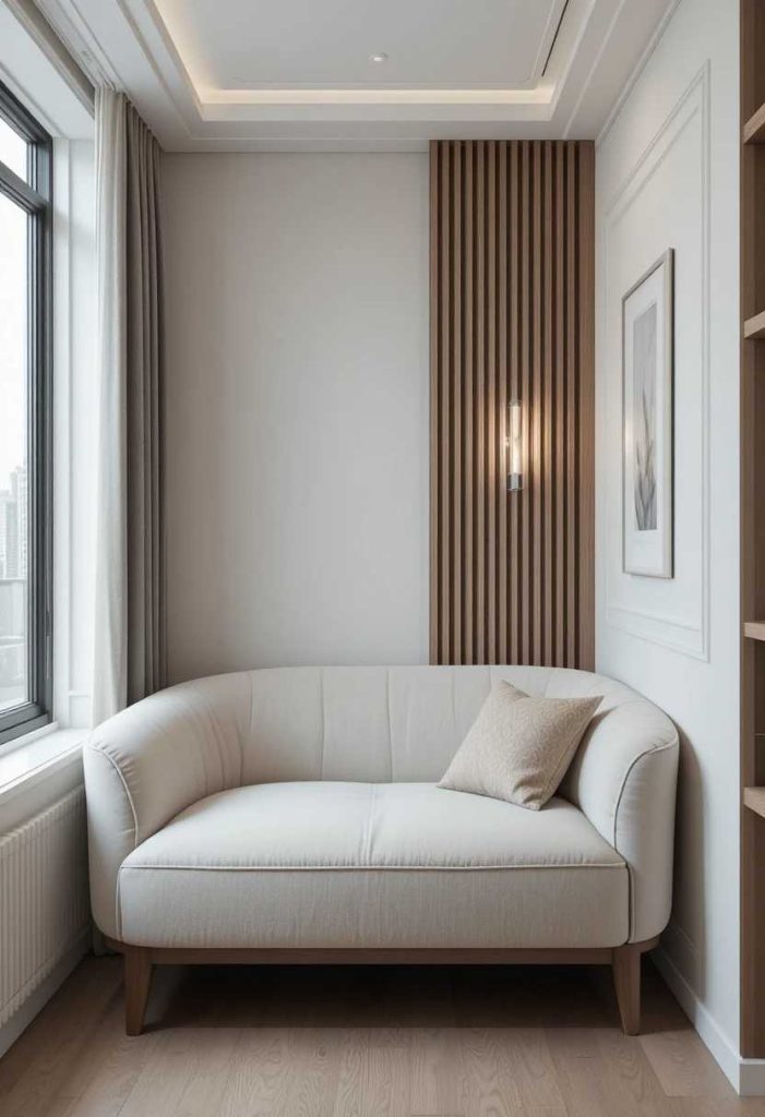 Pair With a Small Curved Sofa for Small Rooms