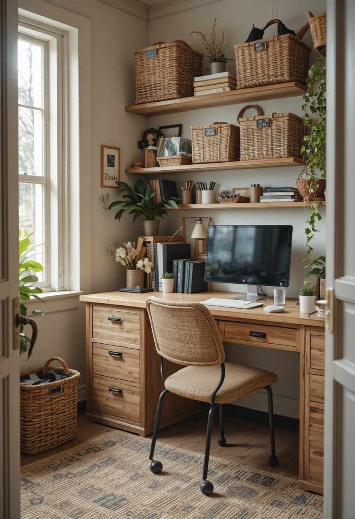Add Cozy Storage Baskets