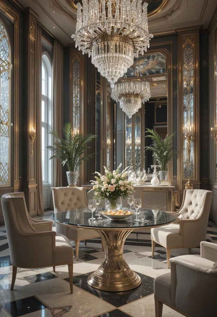 Add Elegant Glassware and Decor