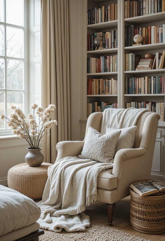 Add a Cozy Throw and Cushions