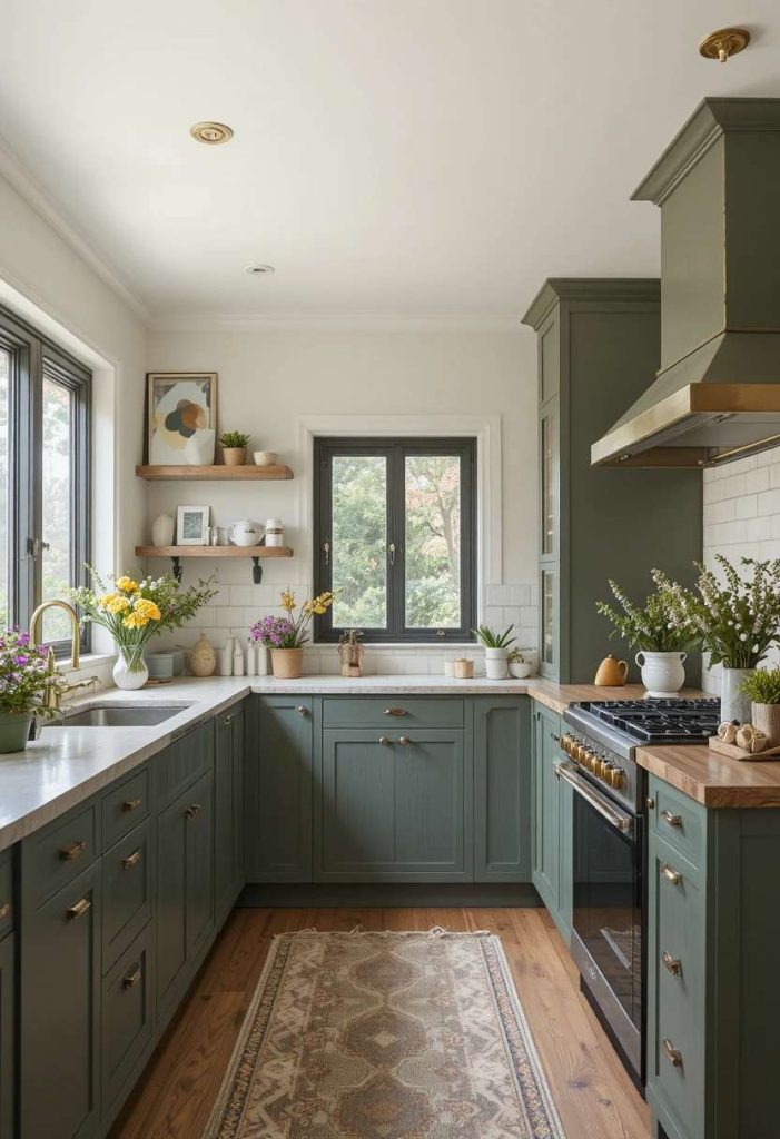 Pair With Sage Green Cabinets