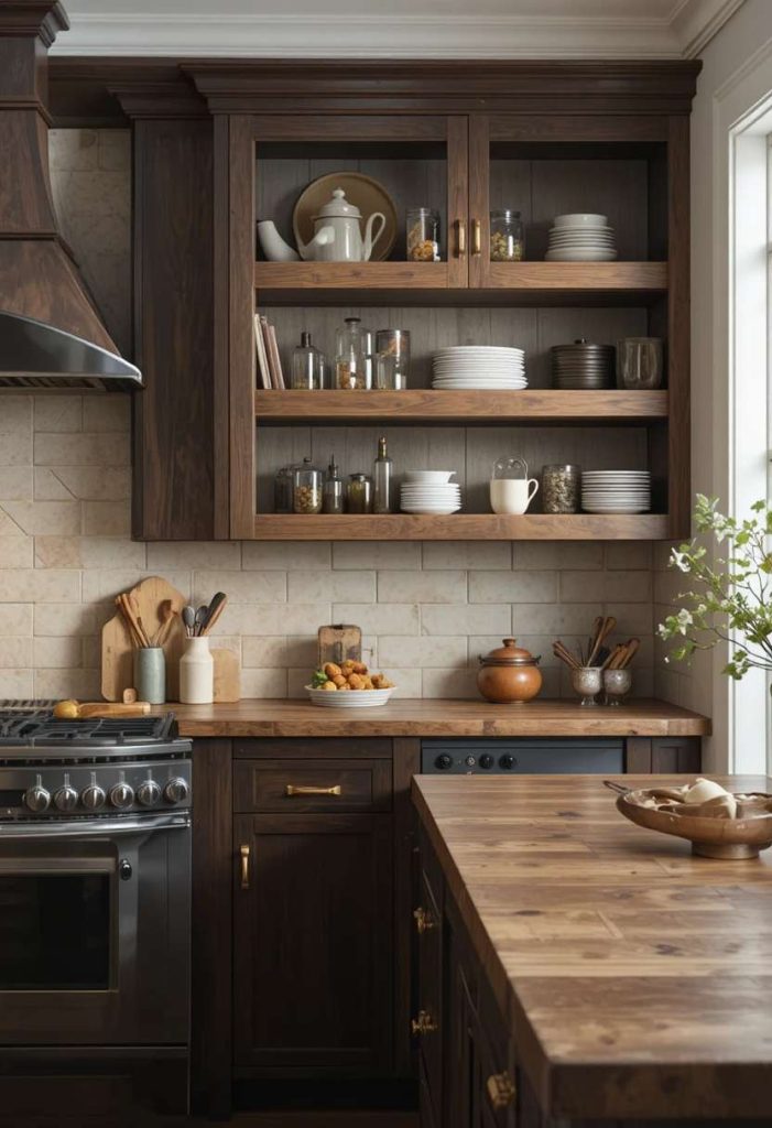 Add Open Wood Shelving