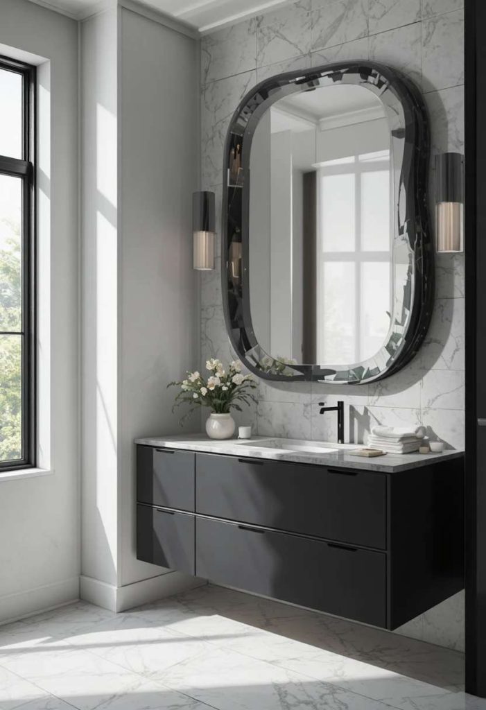 Add a Black Framed Mirror