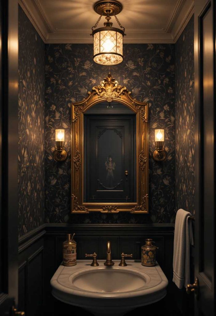 Add a Pendant in a Powder Room