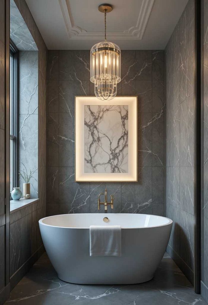 Add a Pendant to a Small Bathroom